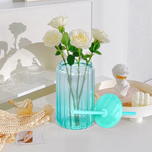 Load image into Gallery viewer, 16oz Sublimation Gradient Color Streaked Glass Can