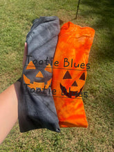 Load image into Gallery viewer, Black or Orange Tie Dye Pumpkin Face Embroidered Tee