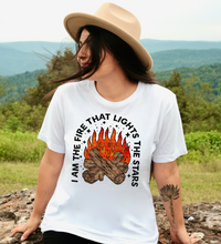 Load image into Gallery viewer, I Am The Fire That Lights The Stars- Tee or Hoodie- Color or Black Print