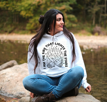 Load image into Gallery viewer, I Am The Fire That Lights The Stars- Tee or Hoodie- Color or Black Print