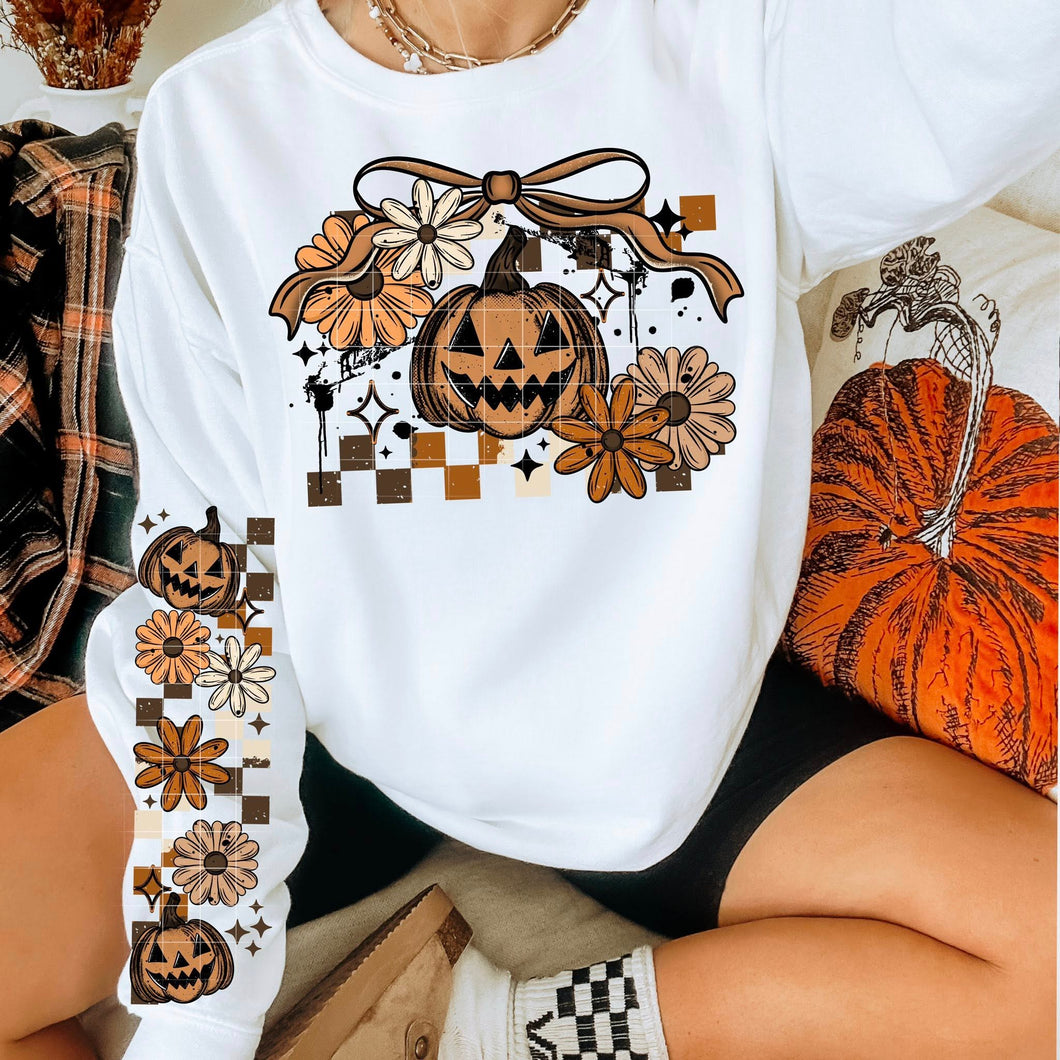 Pumpkin Flowers with Bow