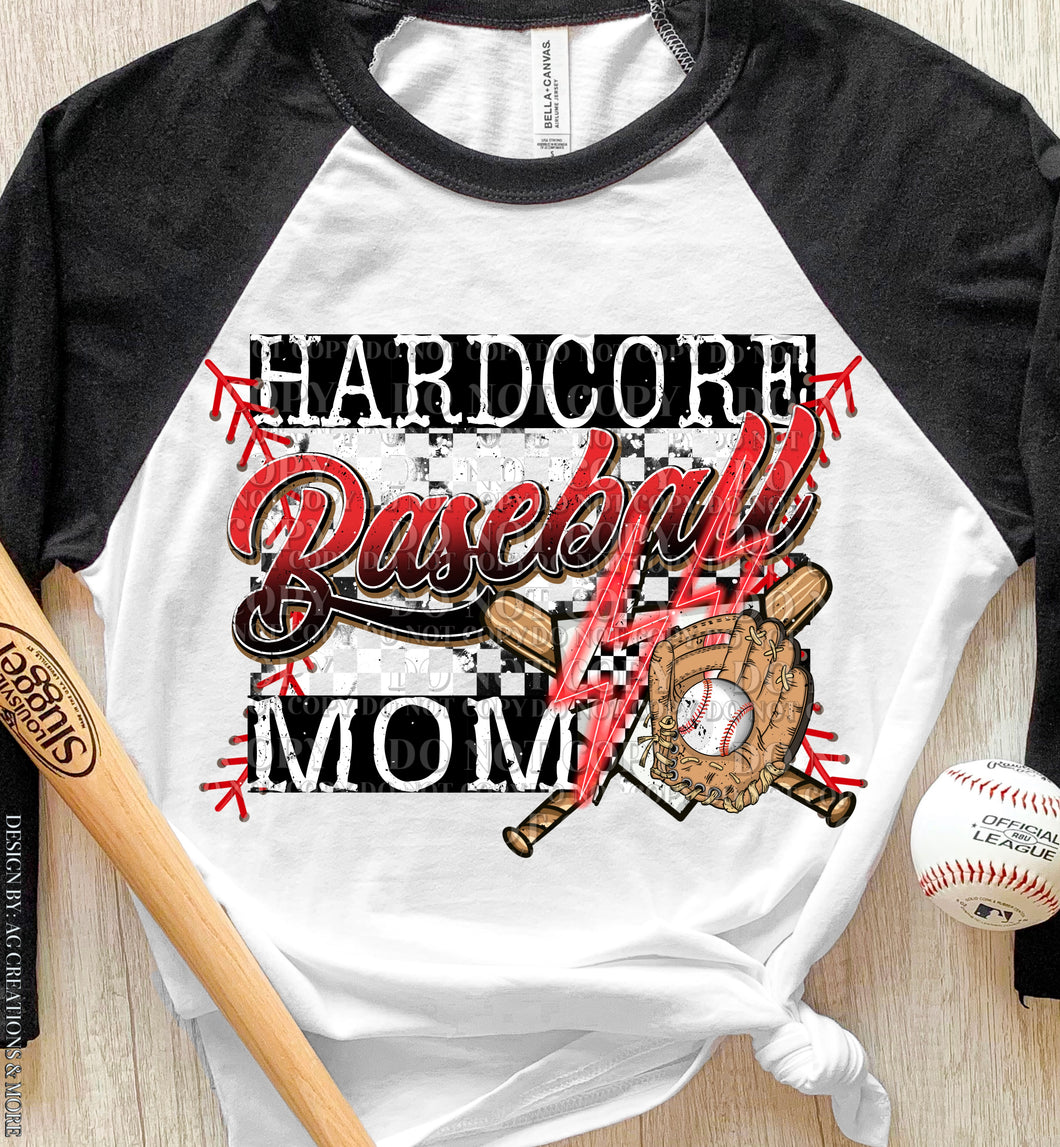 Hardcore Baseball Mom Raglan