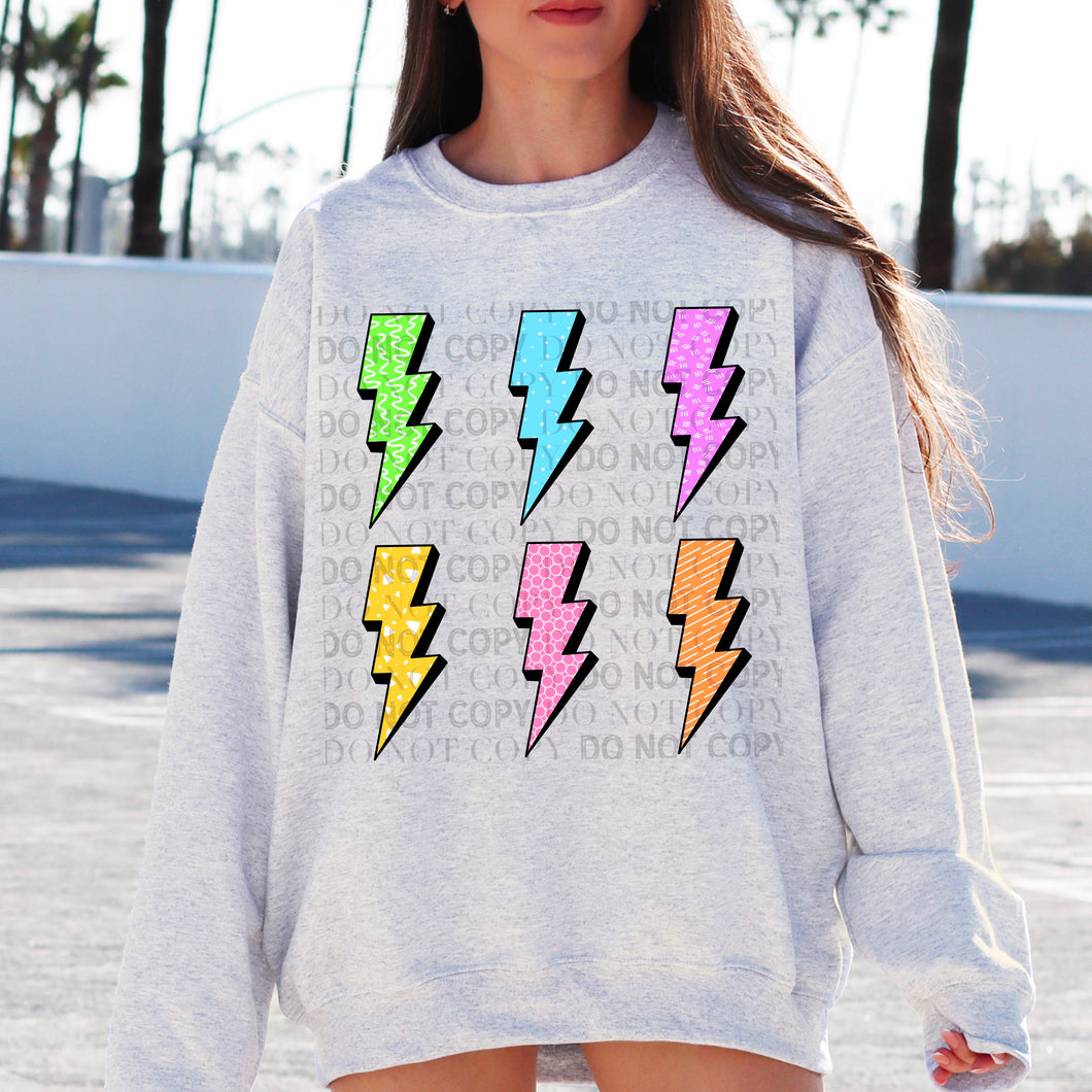 Pastel Lightning Bolts Sweatshirt