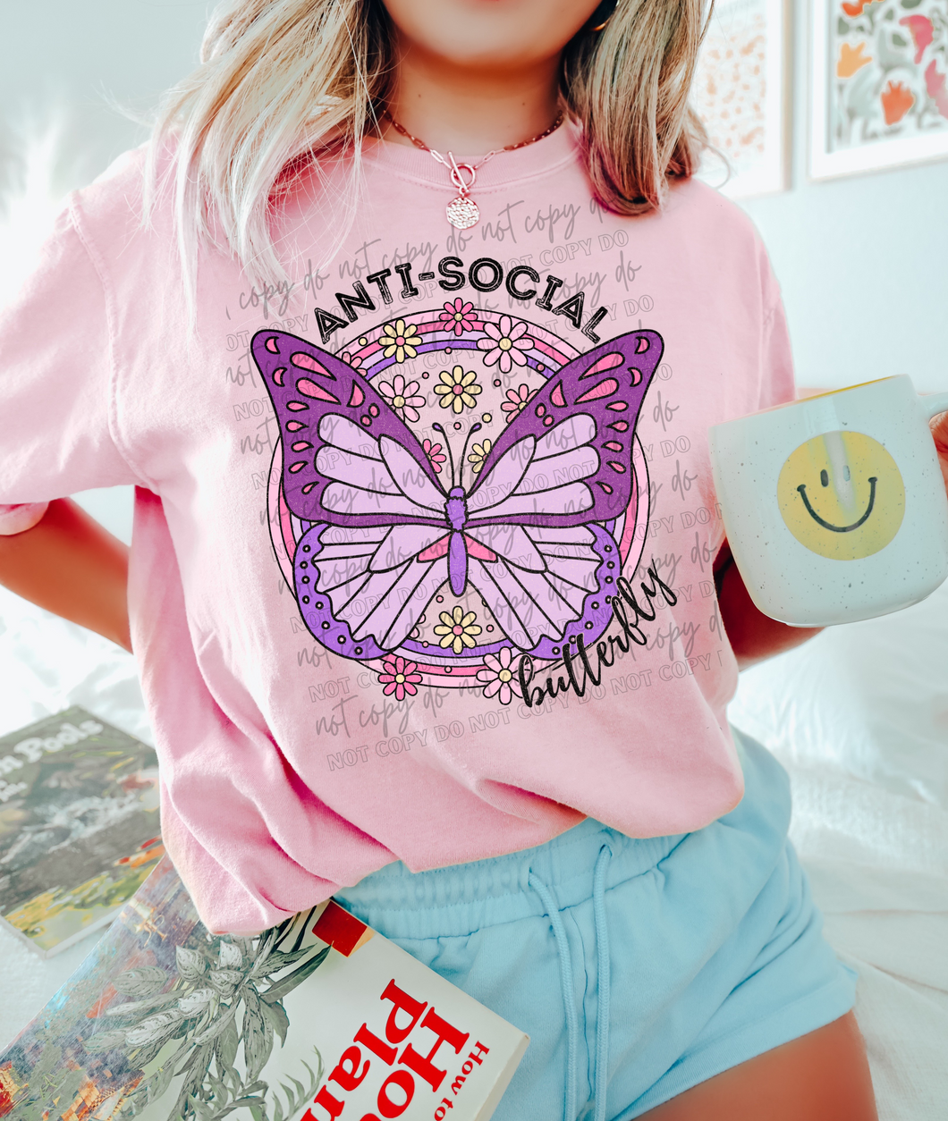 Anti-Social Butterfly Pink