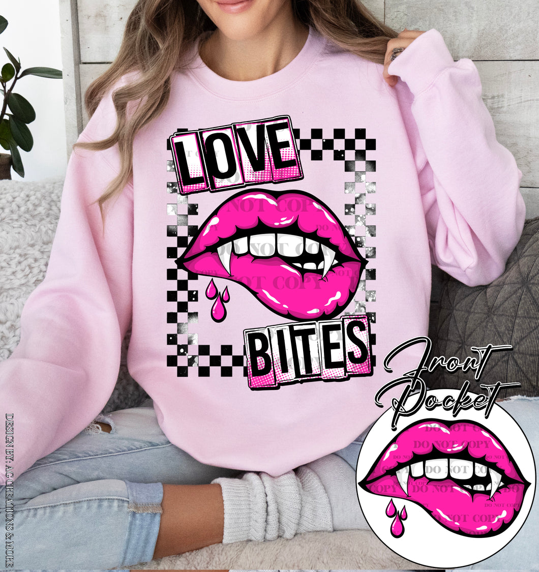Love Bites  Front Print Only Sweatshirt