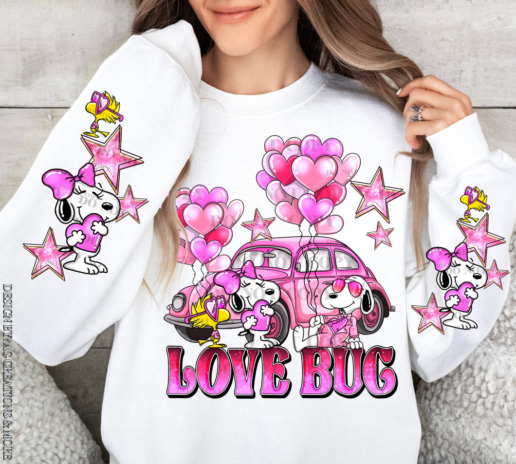 Love Bug Sweatshirt With Cup Options