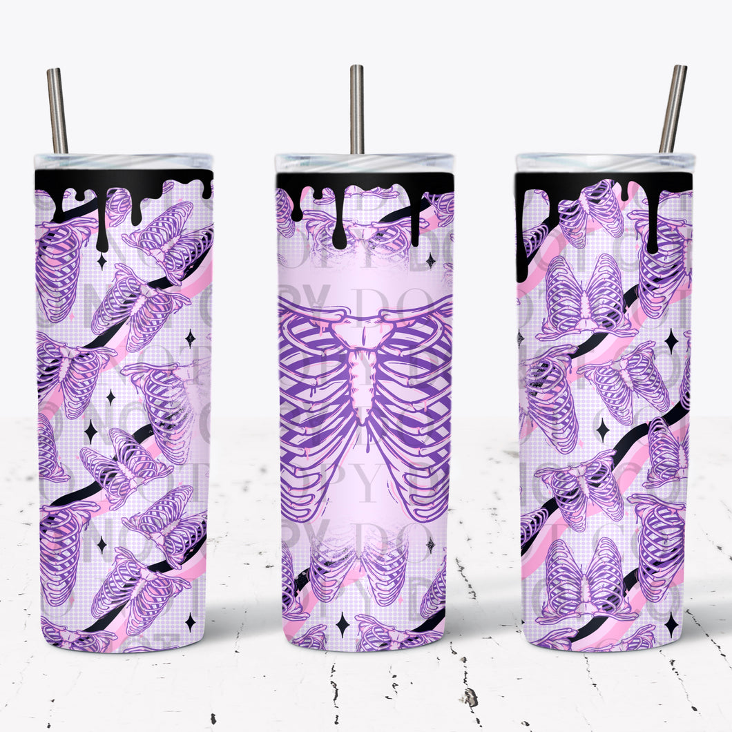 20oz Purple Ribcage